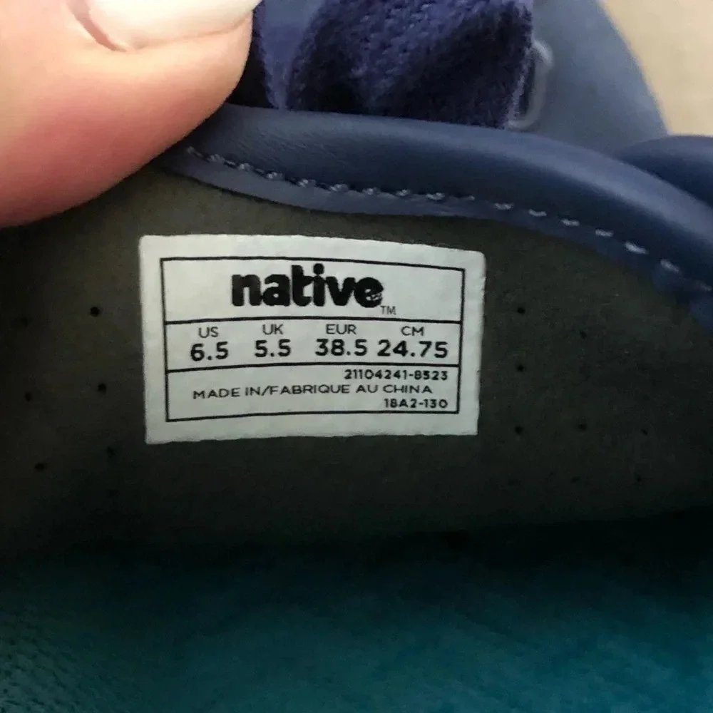 Native Mens 6.5 Monte Carlo Navy Lace Up Waterproof Shoes Sneakers Beach‎ Pool
